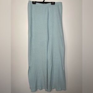 MEDICI casual baby blue knit slit pants